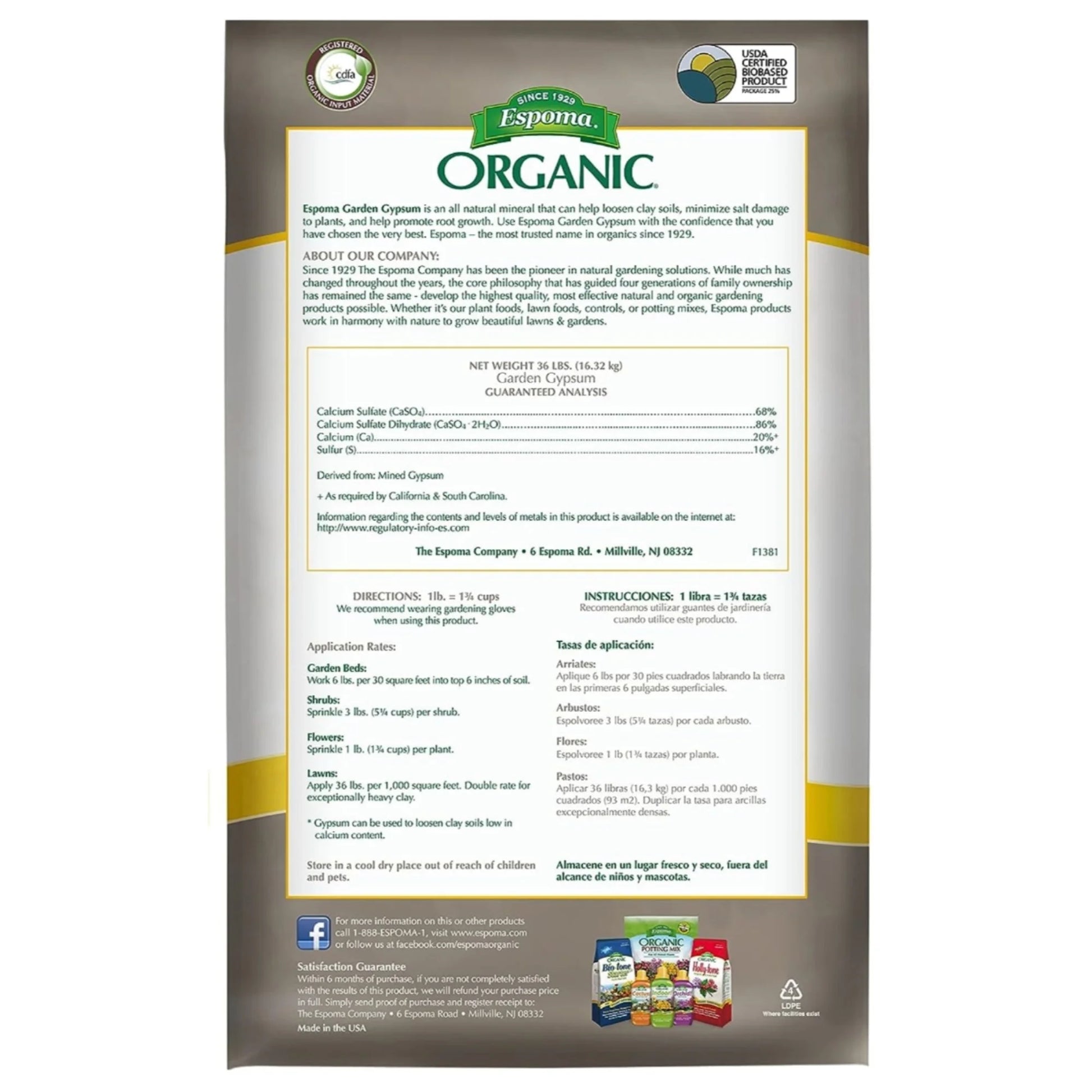 GARDEN GYPSUM 6 LB. (Pack of 1)