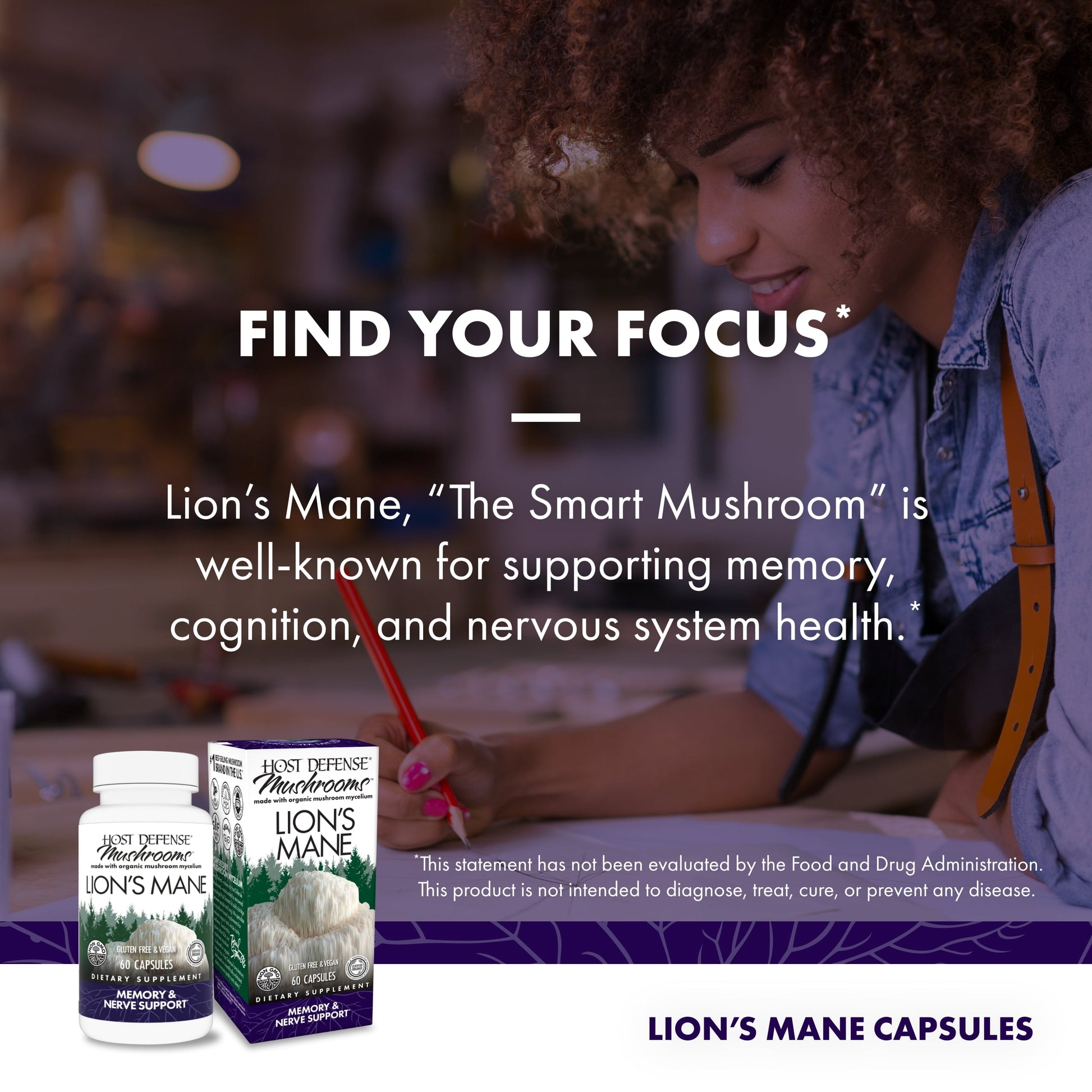Host Defense Lion'S Mane - 60 Capsules (30 Servings)