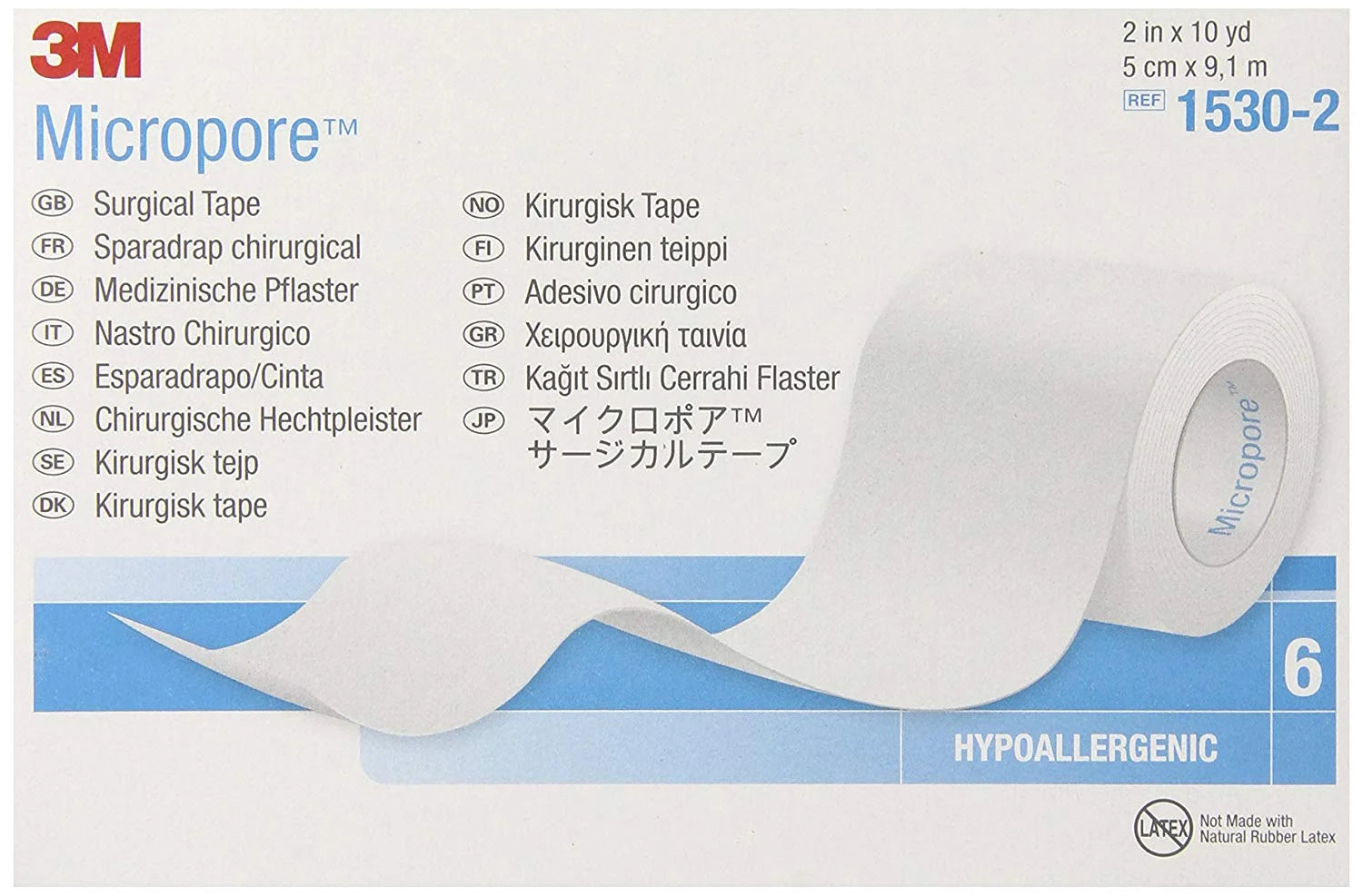 6-Pack  1530-2  Paper Medical Tape 2 In. (Box of 6)