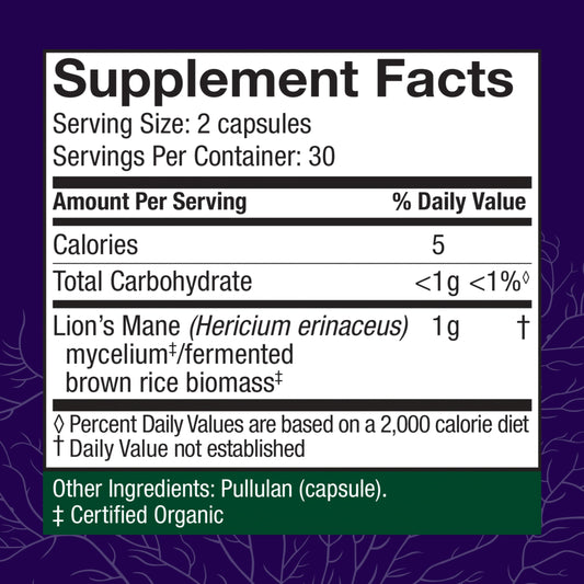 Host Defense Lion'S Mane - 60 Capsules (30 Servings)