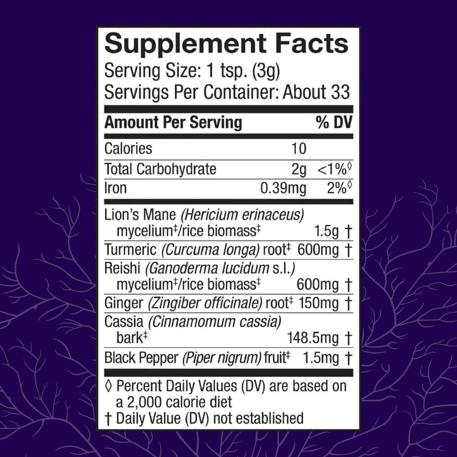 Mycobotanicals Brain & Body* Powder - 3.5 Oz (33 Servings)