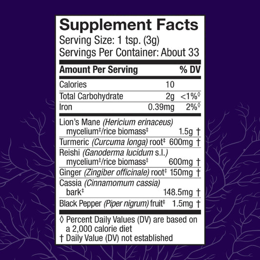 Mycobotanicals Brain & Body* Powder - 3.5 Oz (33 Servings)