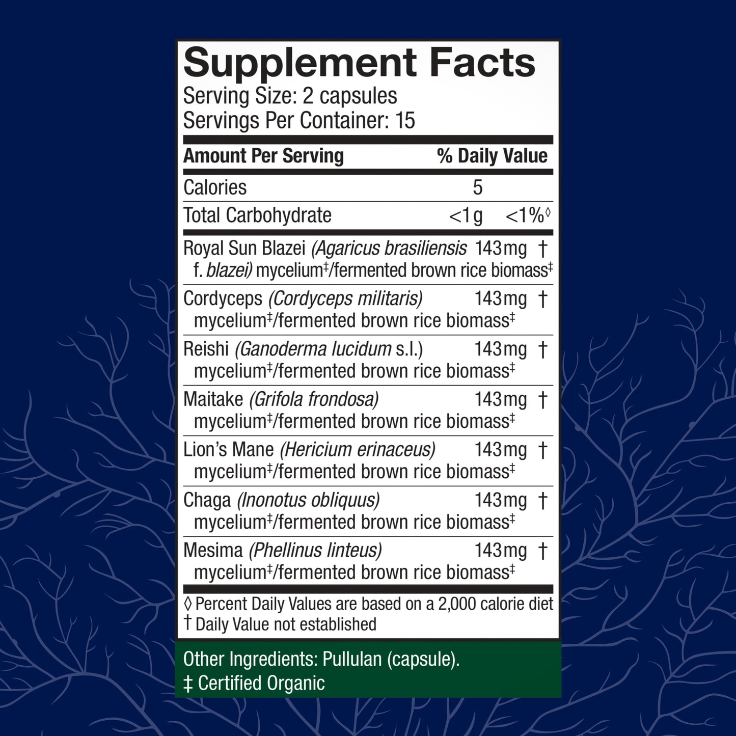 Stamets 7 - 30 Capsules (15 Servings)