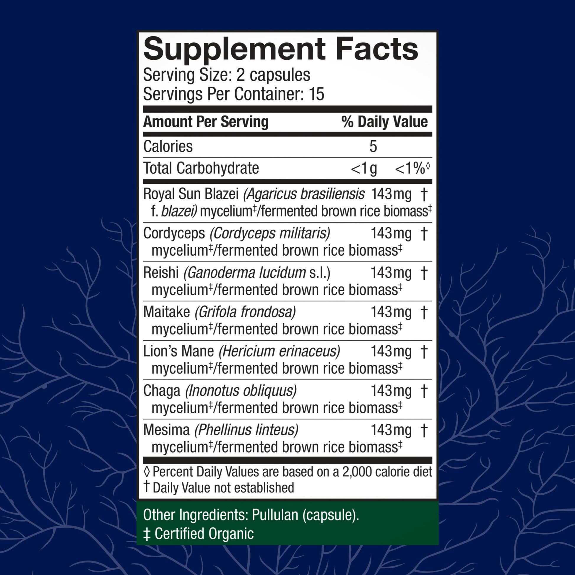 Stamets 7 - 30 Capsules (15 Servings)