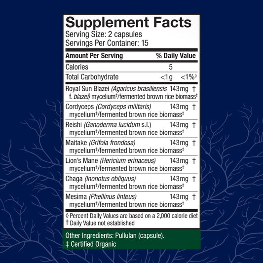 Stamets 7 - 30 Capsules (15 Servings)