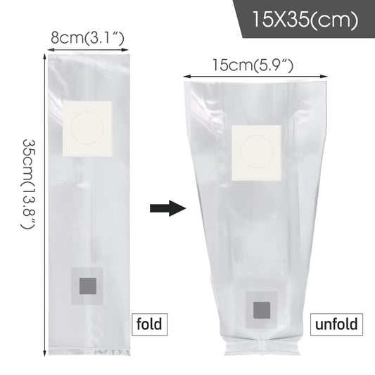 PP 6 Mil Sterilized Hydrated Grain Bag W/Self-Healing Injection Port 0.2Μm Filter Patch Autoclaving Substrate Mushroom Spawn Bag