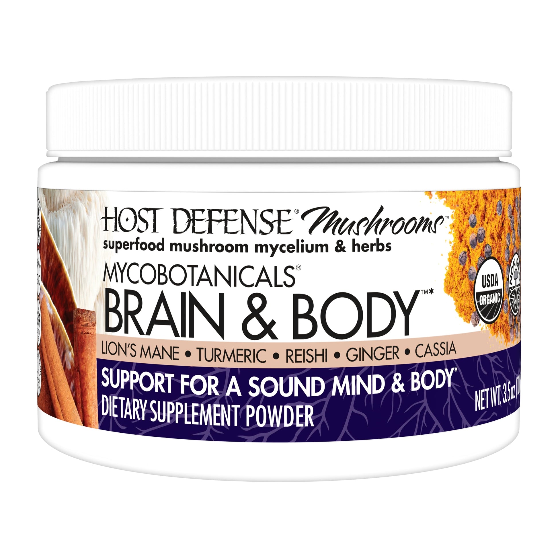 Mycobotanicals Brain & Body* Powder - 3.5 Oz (33 Servings)