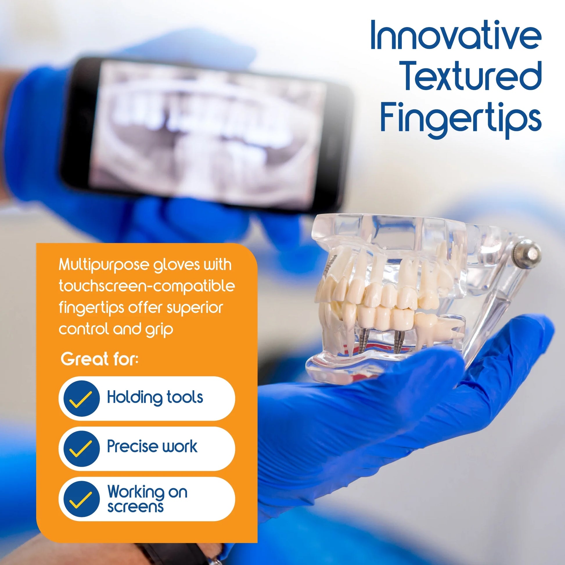 Nitrile Gloves Disposable Latex Free, Quality Stretch, Medical Grade, Medium, Case of 1000