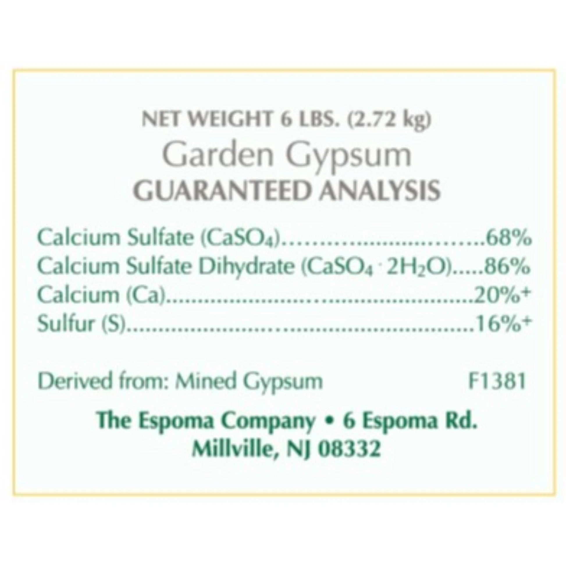 GARDEN GYPSUM 6 LB. (Pack of 1)