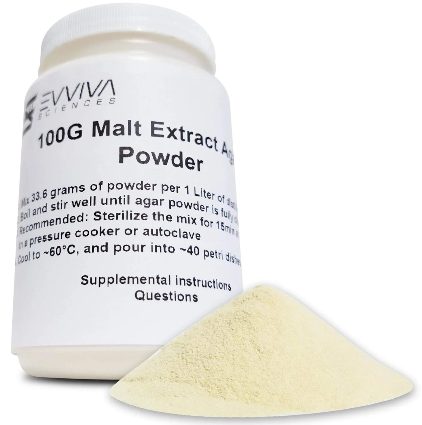 Malt Extract Agar Powder 100G by , Can Make over 100 Agar Petri Dishes, for Mold & Fungus, Ideal for Mushrooms & Science Projects