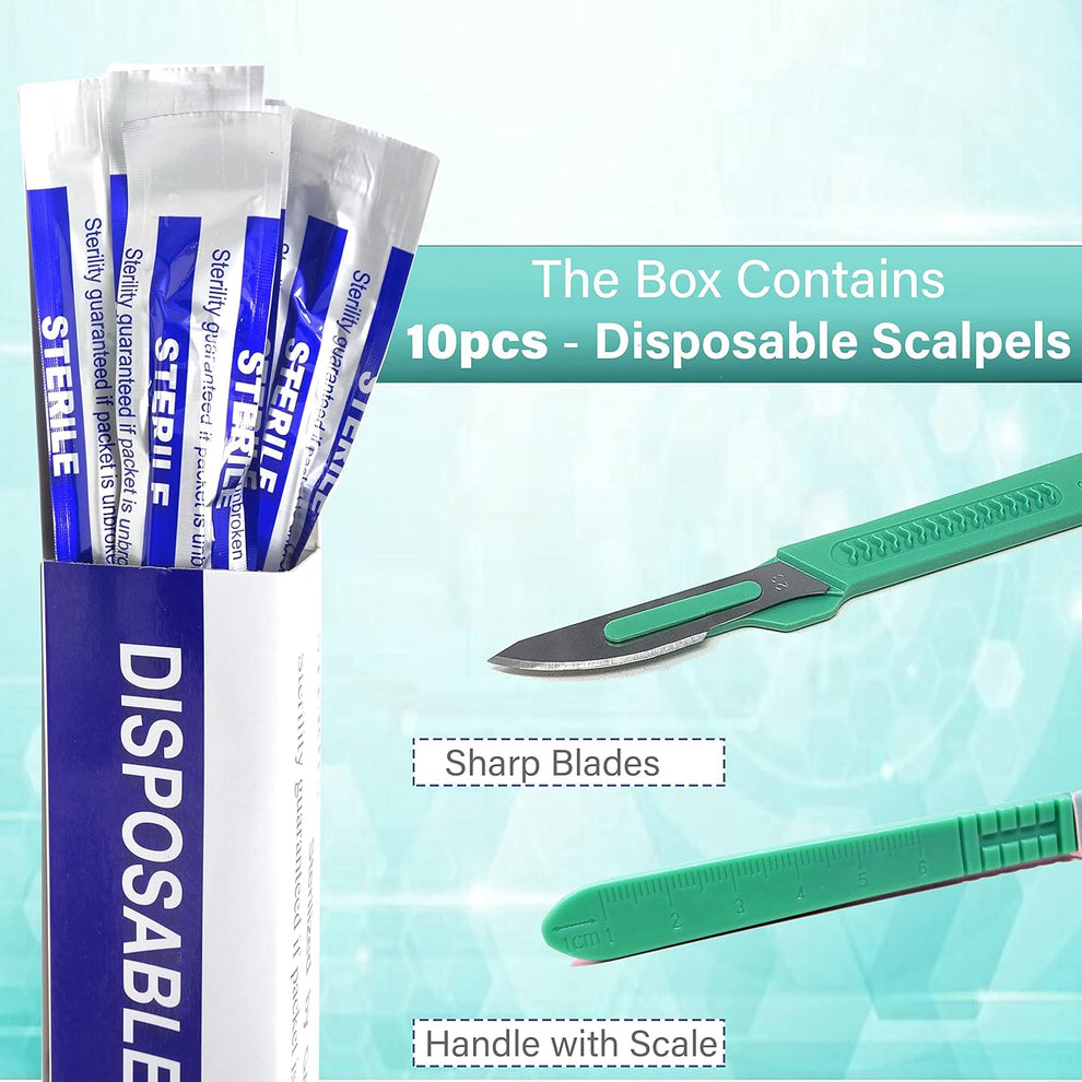 Disposable Sterile Razor Scalpel #23, Podiatry & Dermaplaning Tool, Pr ...